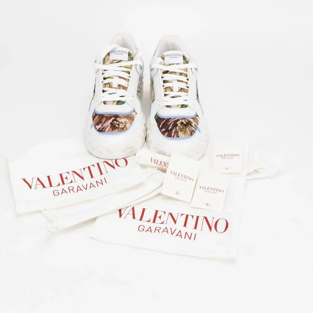 Valentino Garavani Men Freedots Low Top Sneakers White Multi Size 10 US/43 EU